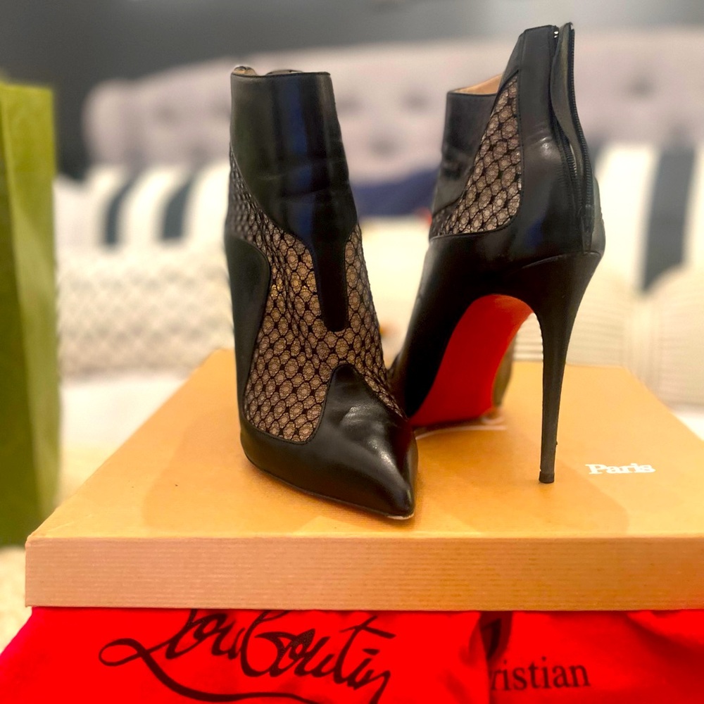 Christian Loubutin Caged Booties authentic with original bill of sale. Size 39.5